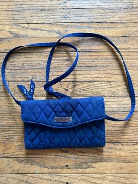Vera Bradley Quilted Royal Blue Crossbody Wallet